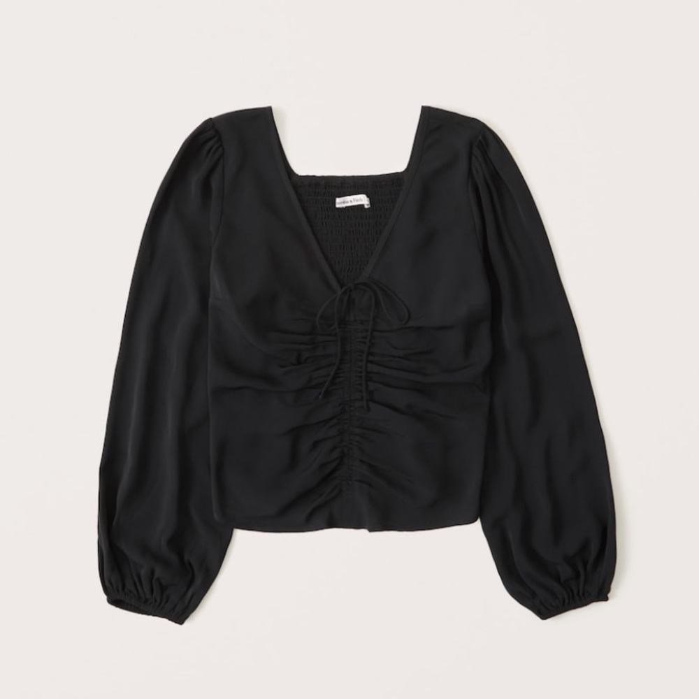Long-Sleeve Cinched Top